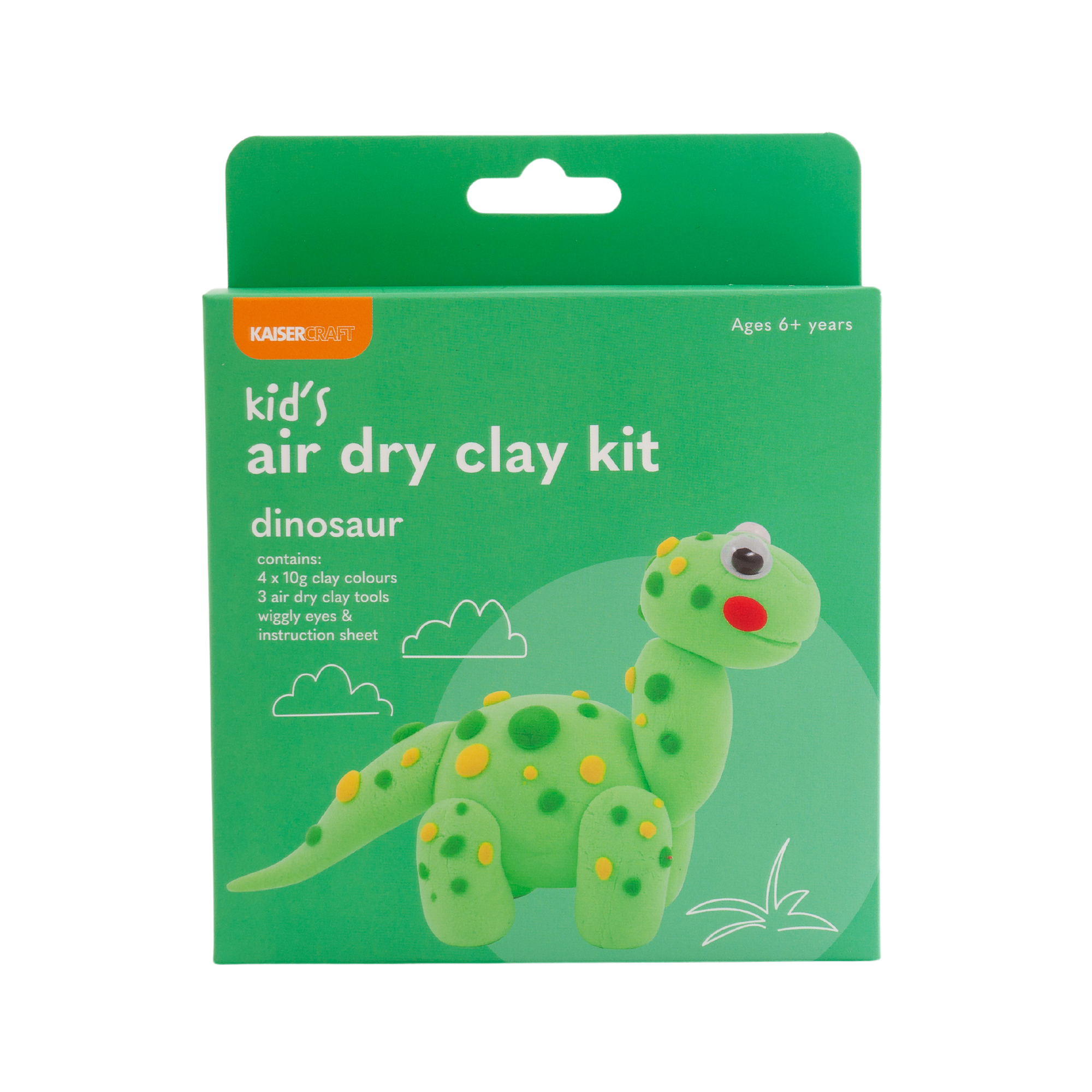 Kaiser Creative Club - Kids Air Dry Modelling Clay Kit Sml - DINOSAUR